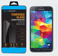 MagicGuardz® - Made for Samsung Galaxy S5 - Premium Tempered Glass Clear Screen Protector