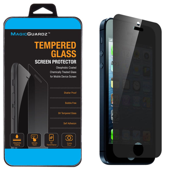 MagicGuardz® - Made for Apple iPhone 5 5C 5S -  Privacy Anti-Spy Tempered Glass Screen Protector